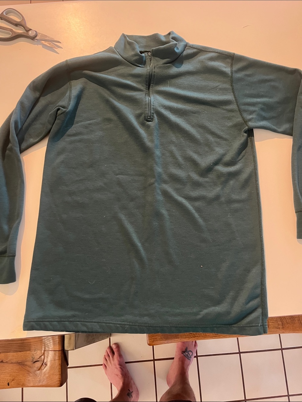 Cabela's Men's Half-Zip Sweater Jacket - Teal Green